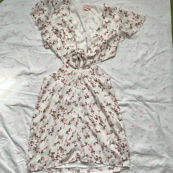 Floral Dress with side and back Cut-Outs - Picture 1 of 4